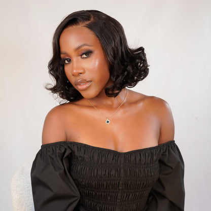 Peruvian 13x6 Lace front Wig Bob Wave 8 Inch