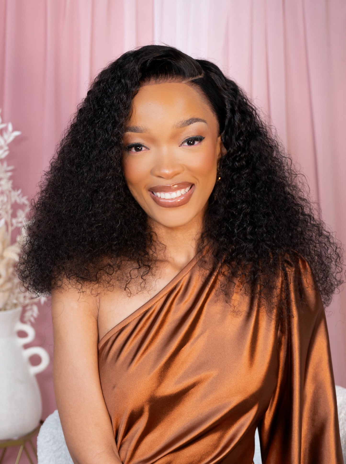 DIMPHO - Jerry Curl Brazilian 13x4 Lace Front Wig