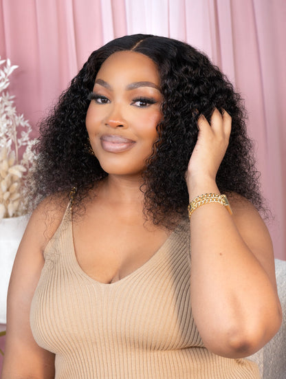 KATLEGO - Jerry Curl Brazilian 4x4 Lace Wig