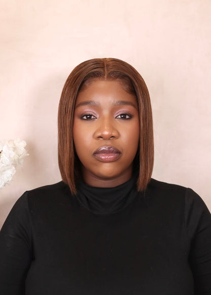 Cambodian 13x4 Lace Frontal Wig Straight - Col 4 - 10"