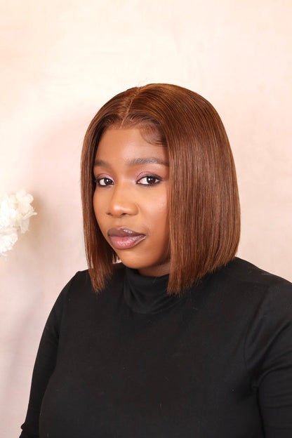 Cambodian 13x4 Lace Frontal Wig Straight - Col 4 - 10"