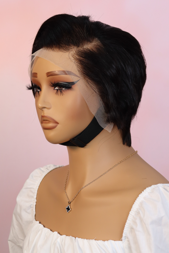 Brazilian 13x4 Lace Frontal Wig Pixie Cut Col