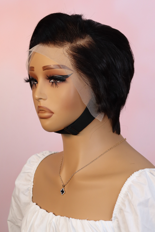 Brazilian 13x4 Lace Frontal Wig Pixie Cut Col