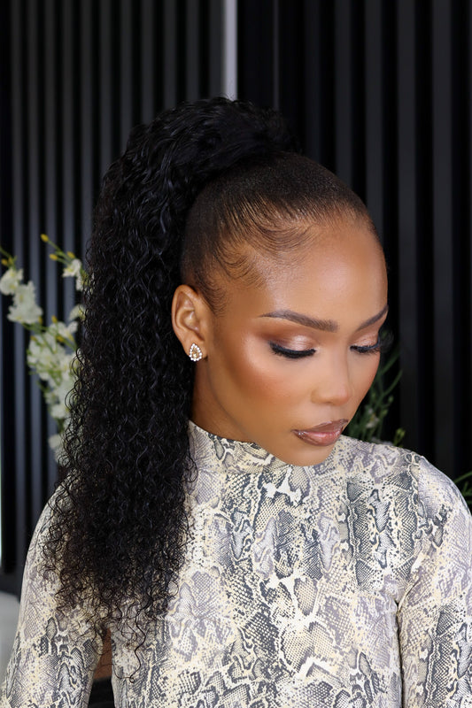 Brazilian Draw String Ponytail Jerry Curl