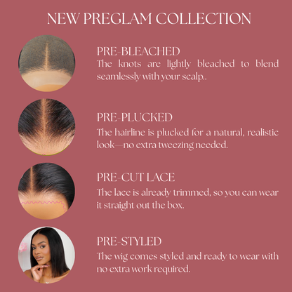 PreGlam Brazilian 4x4 Lace Wig Water Wave Bob