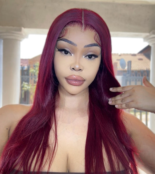 Peruvian LUX 13x4 Lace Frontal Wig Straight Col 99J 18 Inch