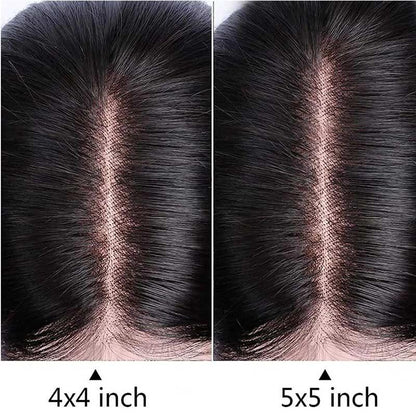 Superlove Hair 20 inch Glueless 5x5 Lace Closure Straight Invisible Knots Natural Virgin hair