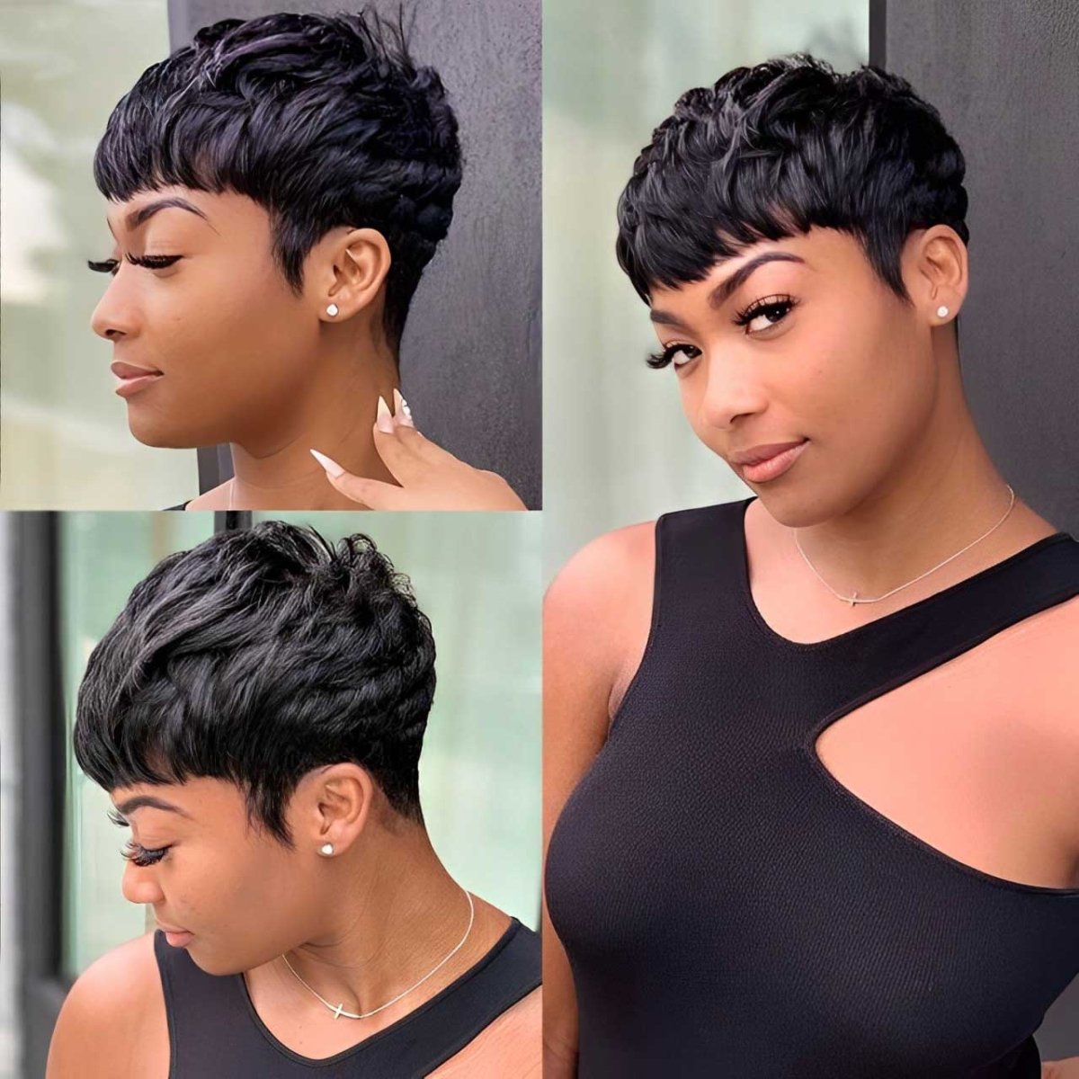 Superlove  Glueless Pixie Cut Human Hair Wig Hot Boss Lady Short Wig