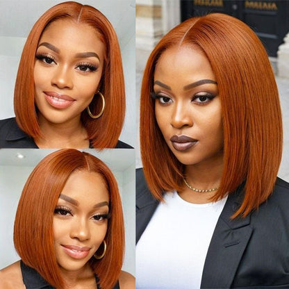 Superlove Hair 13x4 Lace Orange Ginger Bob Wig