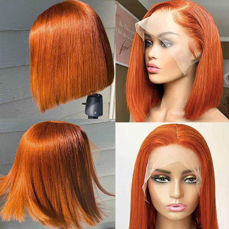 Superlove Hair 13x4 Lace Orange Ginger Bob Wig