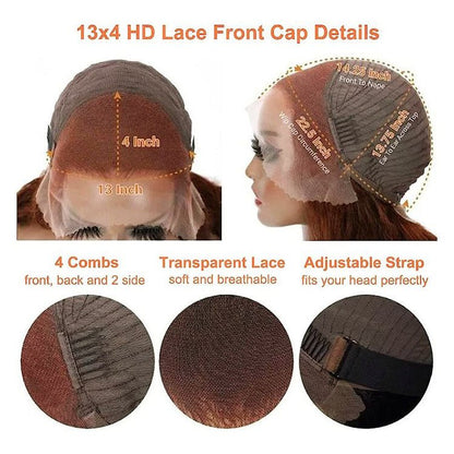 Superlove Hair 13x4 Lace Orange Ginger Bob Wig