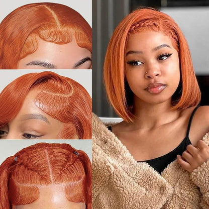 Superlove Hair 13x4 Lace Orange Ginger Bob Wig