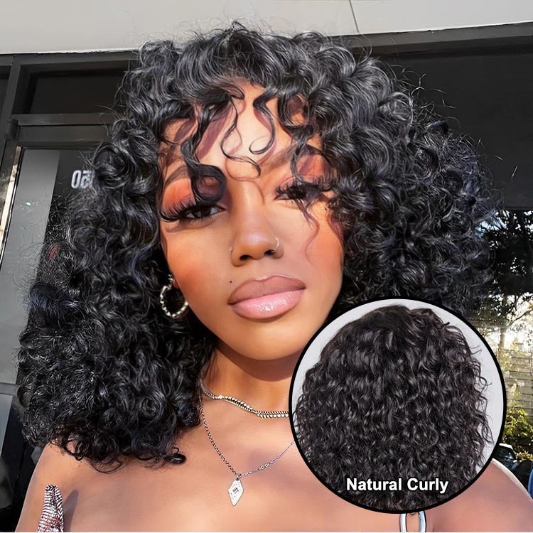 Superlove Readytogo Glueless Water wave  Short Bob Wig with Bangs