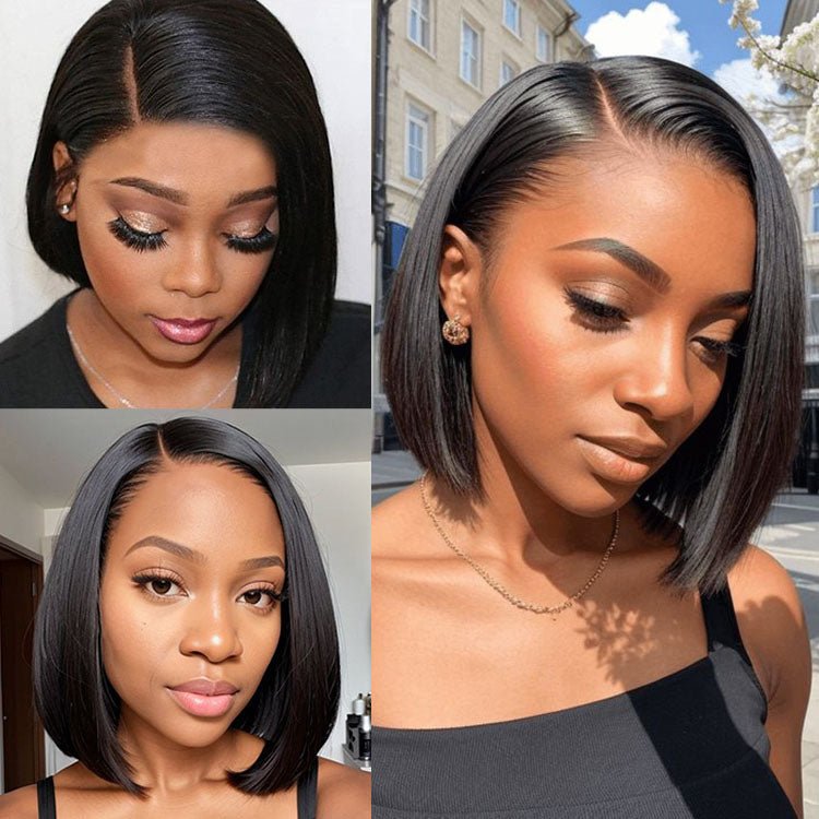 Worth Having-Superlove Glueless Straight HD lace human hair Anti-slip tape breathable Cap bob wig